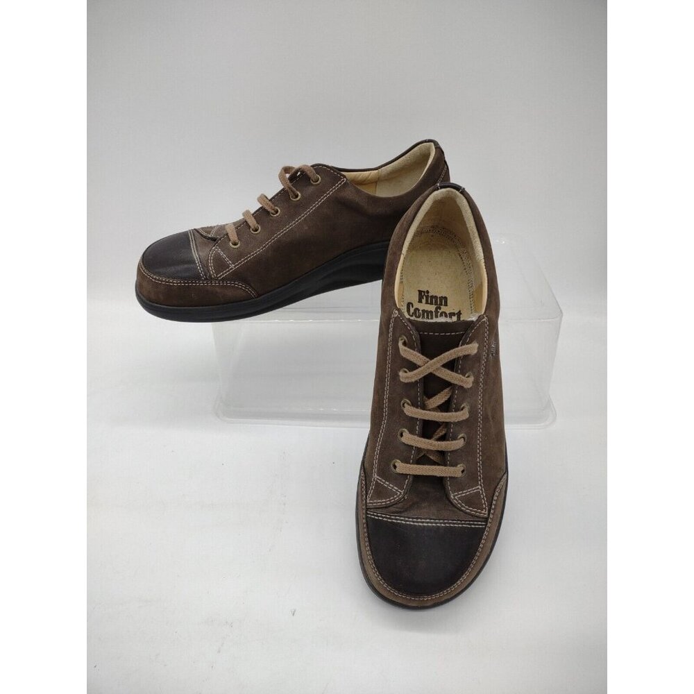 Finn Comfort Suede Leather Cap Toe Sneaker Shoes Men's 7.5 Germany No Insole